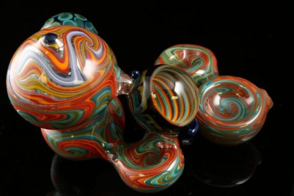 Dave Eckhart Dual Marble Multi Chambered Pipe 6″