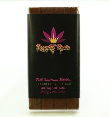 Royalty Rosin Full Spectrum Chocolate Rosin Bar 480mg THC