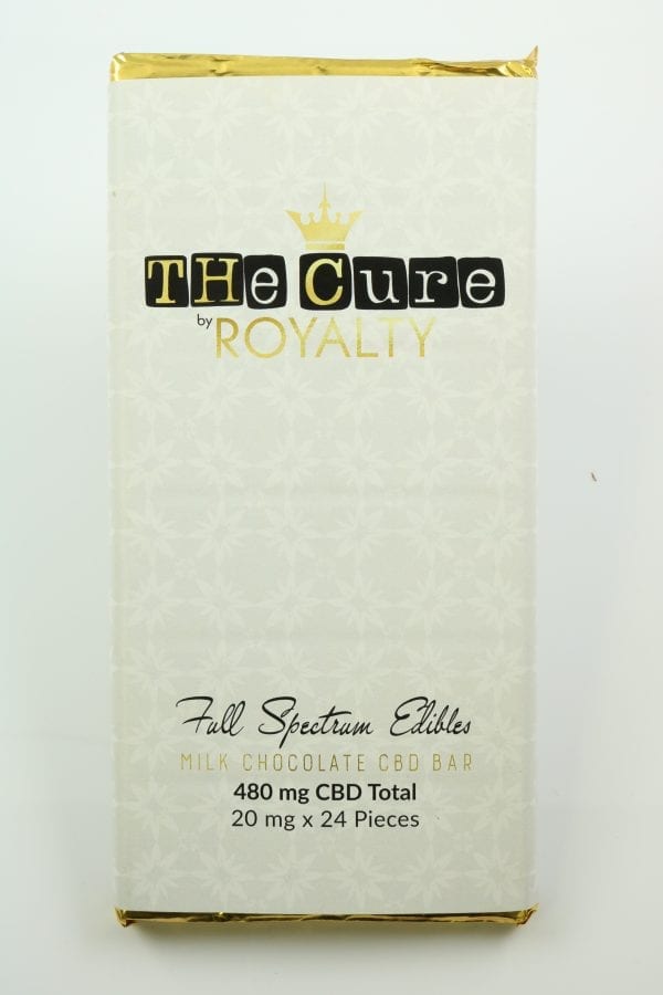 The Cure By Royalty CBD Full Spectrum Chocolate Bar 480mg CBD