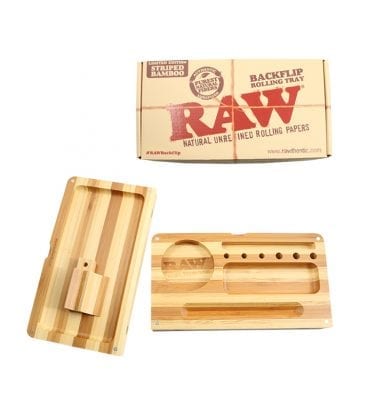 RAW BAMBOO BACKFLIP ROLLING TRAY STRIPED *LIMITED EDITION*